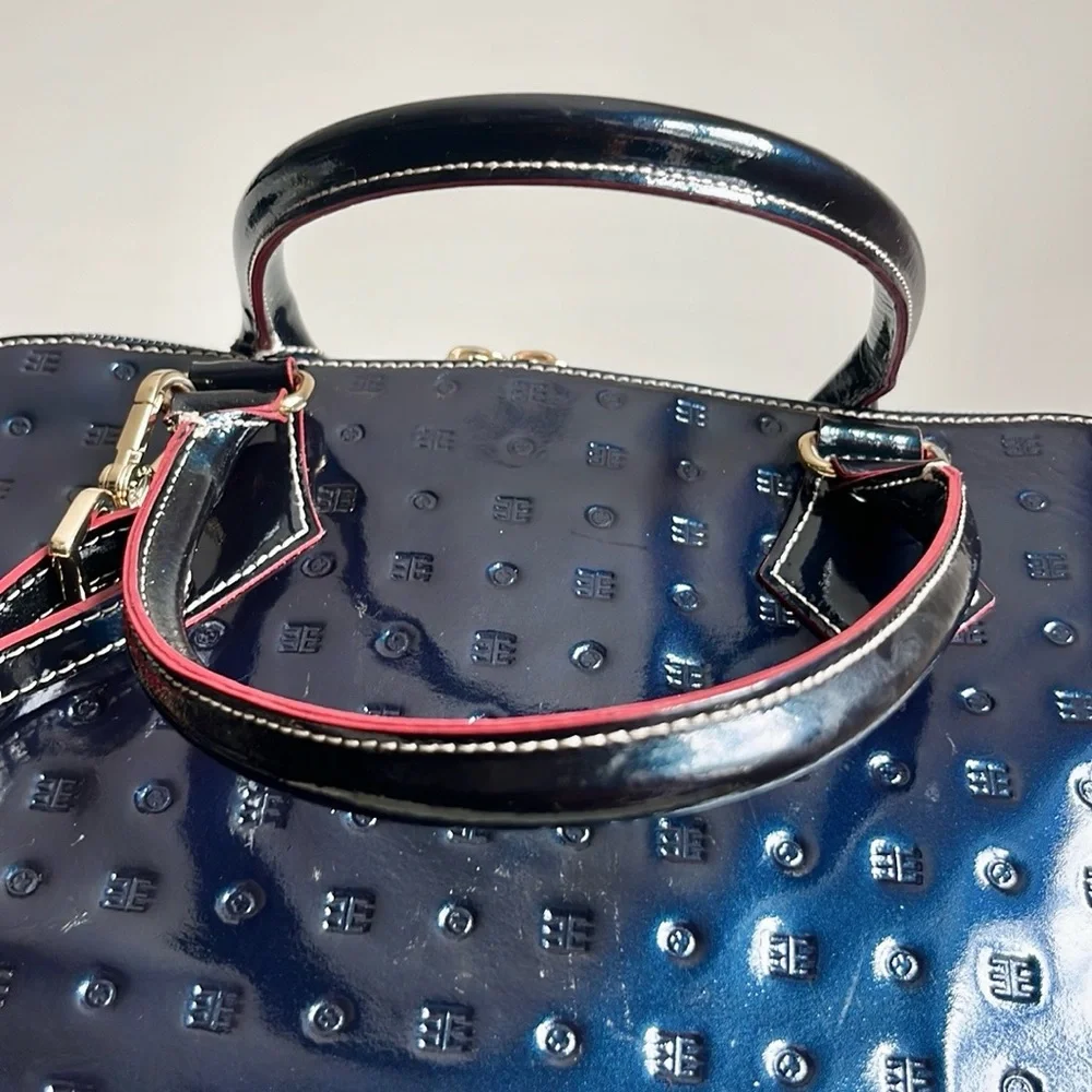 Arcadia Blue patent Satchel - Picture 9 of 13